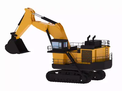 Excavator Mining 3600 Low-poly 3D model