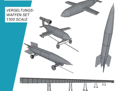 Vergeltungswaffen Zubehoer V1 V2 3D print model