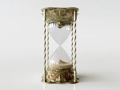 Sand Timer Hour Glass Antique 3D model