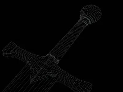 Frozen nordic sword Free low-poly 3D model