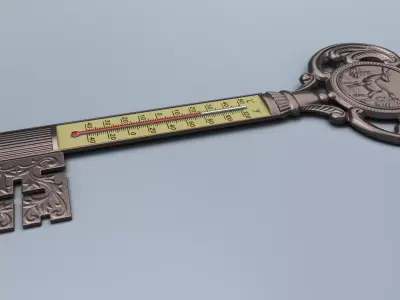 Antique Room Thermometer 3D model