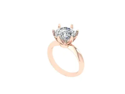 Single Stone Ring 3D print model purchase