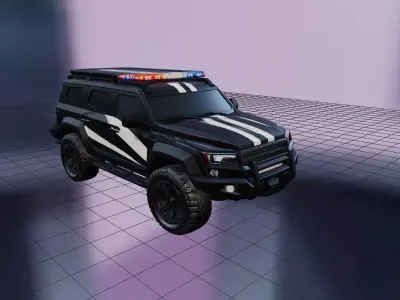 Armored Police Tactical SUV Interceptor Vehicle 3D print model
