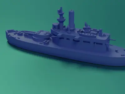 USS Wyoming 1900 3D print model
