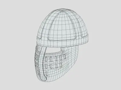Medieval Helmet 07 Low Poly PBR Realistic Low-poly 3D model