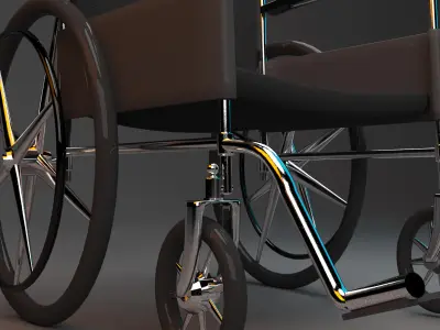 Wheelchair 3D model 2