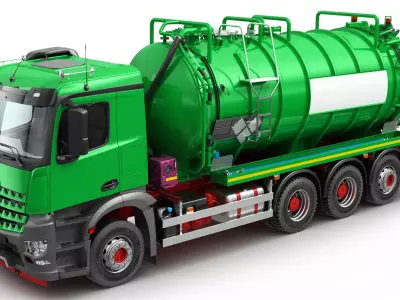 Vacuum Truck 8X4 3D model