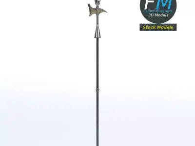 Medieval halberd 2 3D model