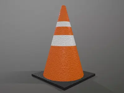 Traffic cone Free low-poly 3D model buy