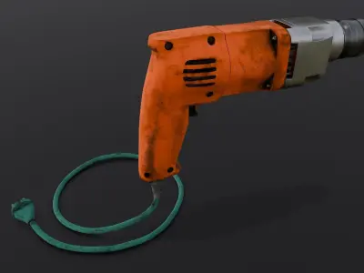 Drilling Machine 3D Model Low-poly 3D model