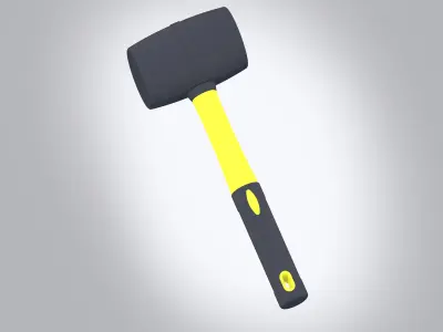 Rubber Mallet Low-poly 3D model