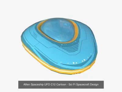 10 Alien Spaceships UFO Collection L - Cartoon - Spacecraft 3D Model Pack