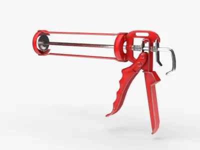 Silicone Gun Low-poly 3D model