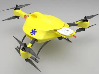 Ambulance Drone 3D model buy
