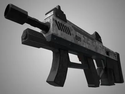 D33 Assault Rifle - GameReady - LowPoly Low-poly 3D model