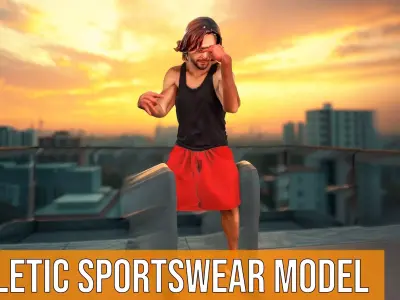 Athletic Sportswear Model Pack Low-poly 3D model