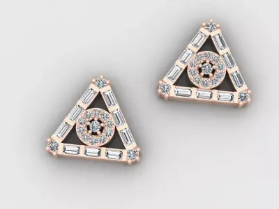 Triangle Earrings  3D print model