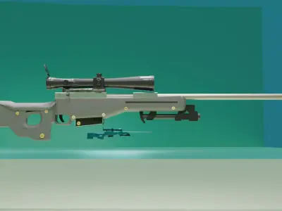 AWM Sniper 3D model get