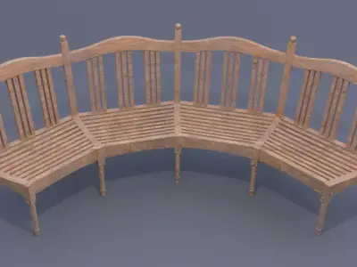 curve exterior chair 3D model
