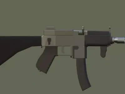EKB-9x18 SMG Low-poly 3D model