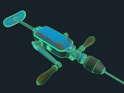 PBR Vintage Drill 3D model