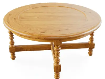 Uttermost Samuelle Reclaimed Wood Coffee Table 3D model