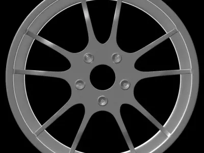 Car rim 1 Low-poly 3D model