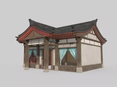 Asian Ancient Architecture Pharmacy 3D model