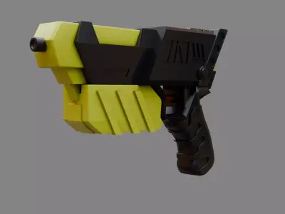 Water Gun one hand 03 Low-poly 3D model