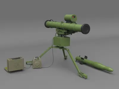 Stugna-P ATGM Low-poly 3D model purchase
