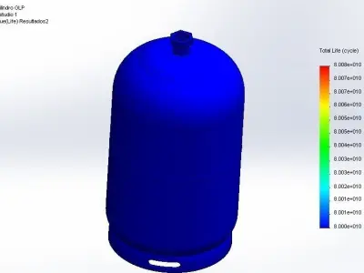 Gas cylinder Analysis  Free 3D model