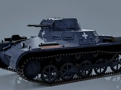 German  Panzerkampfwagen 1 Ausf A  3D model