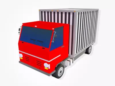 Cartoonish Truck 3D model