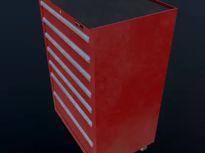 Tool cabinet Low-poly 3D model purchase