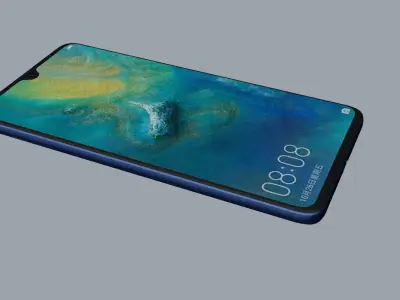 huawei mate 20 Midnight Blue Low-poly 3D model