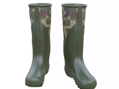 Hunting Boots Colection 3D Model Pack