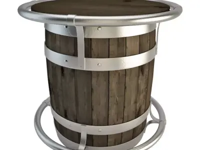 Barrel Table 3D model