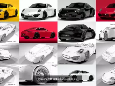 Porsche 911 Collection 3D Model Pack