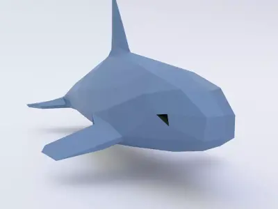 Whale fish 3d model  Low-poly 3D model