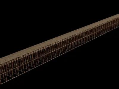 Wood Trestle 2 Lod textures and materials  2K and 4K Low-poly 3D model