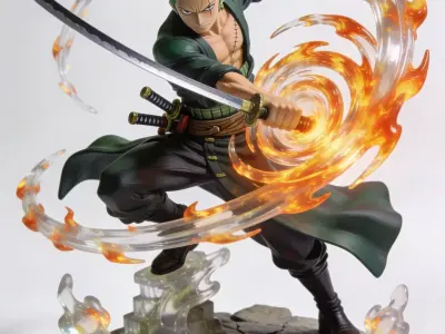Anime Swordsman Action Figure STL  Single Part Statue 3D print model