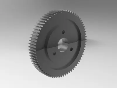 Gear gold Free 3D model