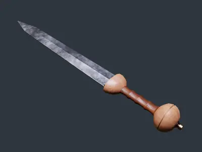 Iron Gladius GAME READY Low-poly 3D model