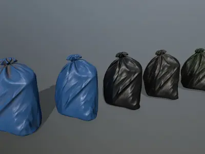 litter bag Low-poly 3D model