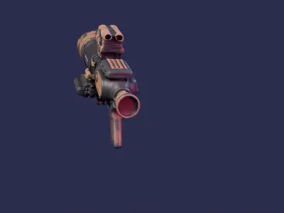 Cyberpunk Ancient Gun  3D model