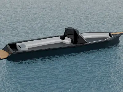 Sleek Modern Boat  Free 3D model