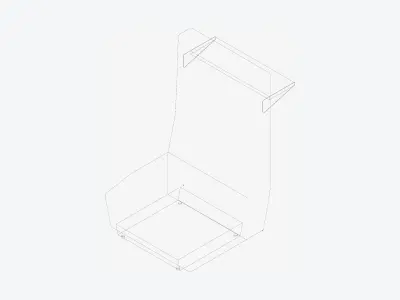 Seating - Contemporary - Blume - Closing - High Back - Right Low-poly 3D model