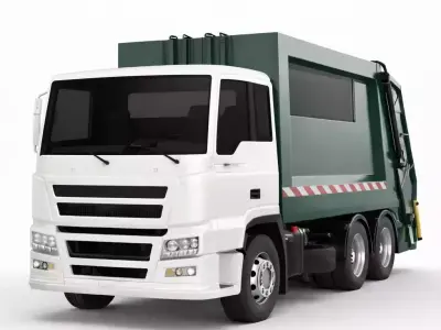 Garbage Truck Pack 4 Vehicles Waste Management Set