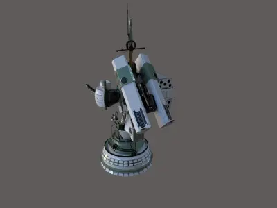 Defender Turret Low-poly 3D model