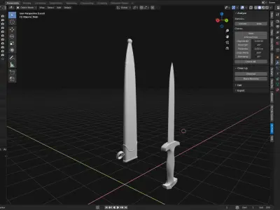 Knife 3D model 4